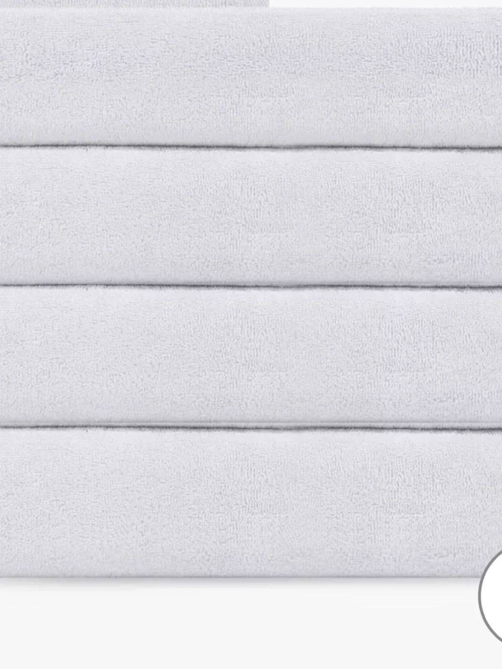 Depera Home 4 Piece Puresoft Turkish Hand Towel Set White, NEW with tags